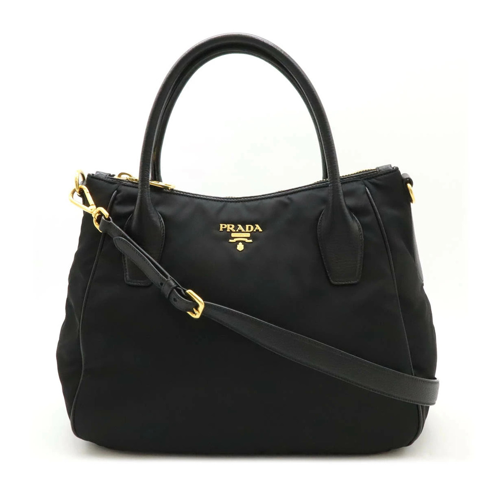 Prada Tote Bag Handbag Shoulder NERO Black